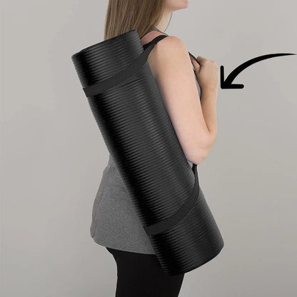 Tapis de Yoga et Pilates coordonnants avec sangle de transport, couverture en polymère pour exercices sportifs