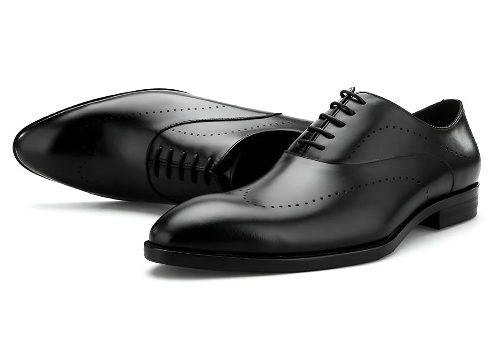Chaussures Oxford en cuir véritable pour hommes, chaussures de haute qualité, faites à la main, pleine fleur, pour les affaires, décontractées, pour la vie quotidienne, 2024
