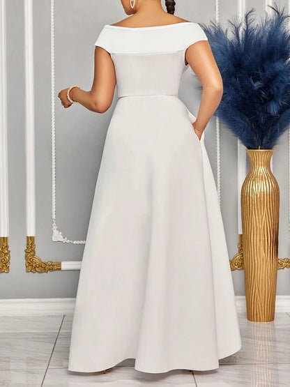 BERAKAH SUPRÊME - sublime robe d'été longue pour femmes, épaules dénudées, couleur unie, Maxi, robes de soirée élégantes pour demoiselle d'honneur de mariage, vêtements pour femmes, 2025