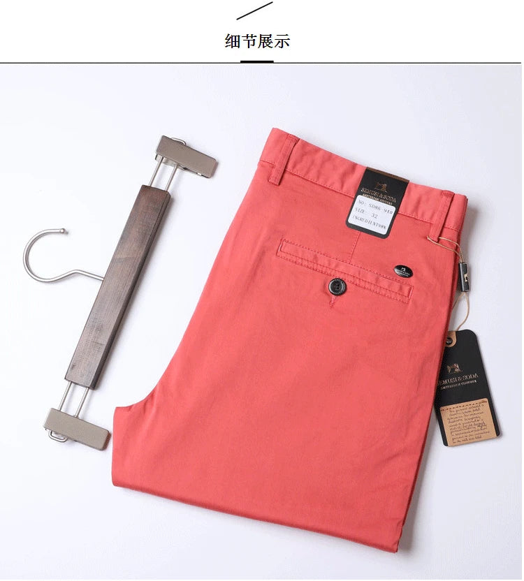 Pantalon décontracté en coton pour homme, jean droit, jean classique multicolore, mode d'affaires, confortable, printemps, été, nouveau, 2024