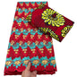 Tissu africain en dentelle de Voile suisse, 2.5 + 3 yards, véritable cire pour coudre une robe de soirée, nouvel arrivage