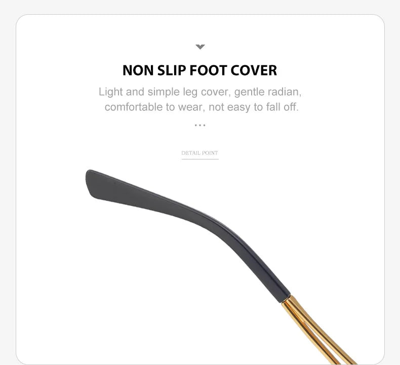 Mode Métal Léopard Sans Monture lunettes de Soleil Double Ponts Gradient Ocean Film Nuances UV400