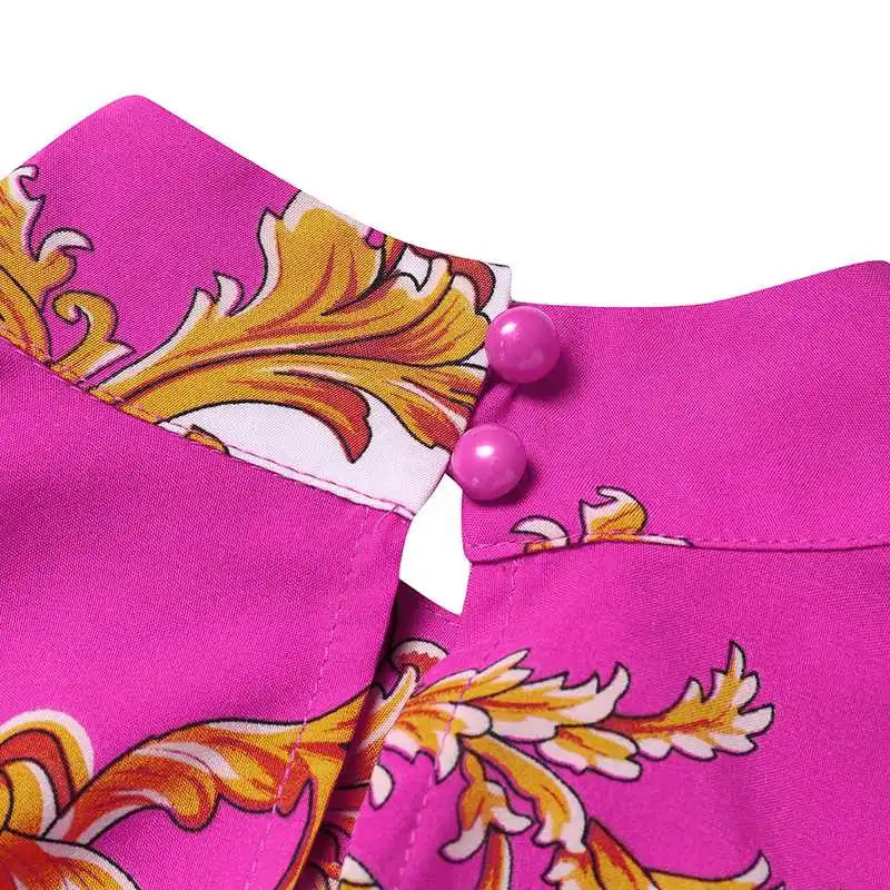 VONDA-Robe longue de soirée à manches chauve-souris, grande taille, col montant, imprimé bohème, 2023