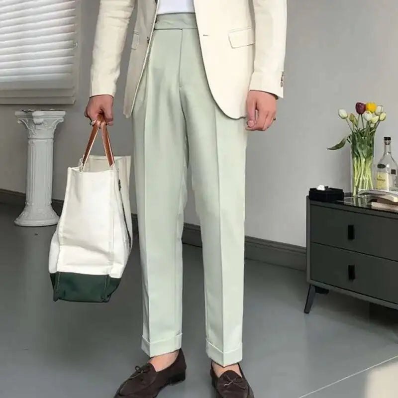 Pantalon de Surintendant d'Affaires pour Homme, Vêtement de Qualité Supérieure, Décontracté, Taille Haute, Jambes Droites, Zones, Printemps, Paris, 2023