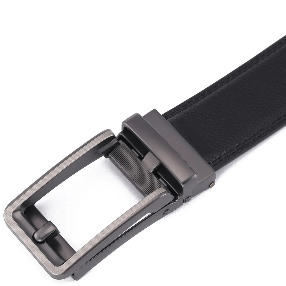 Blanc boucle automatique hommes ceinture en cuir hommes mode pantalons décontractés ceinture de Golf en cuir véritable homme pantalon décontracté ceintures mâle