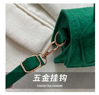 Sac à main en feutre coloré pour femme, mini sacs à main, sac à bandoulière, motif pierre, initié