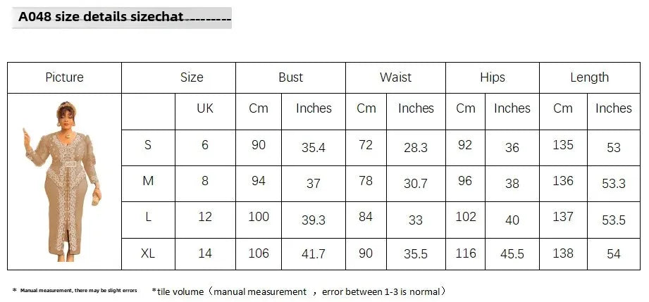 Robe longue africaine à col en v, ornée de strass, manches en maille à bulles, ajustée à la taille, fente latérale, offre spéciale