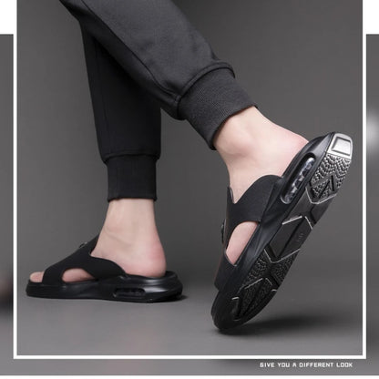 Luxury Men's Genuine Leather Sandals Classic Roman Men Shoes Slippers Soft Comfortable Men Non-slip Walking Slippers Footwea