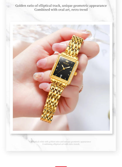 OLEVS-Montre-bracelet à quartz étanche élégante pour femme, date automatique, marque supérieure, montre originale pour femme, luxe, 9995, 2025