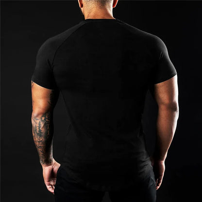 BS -T-shirt en coton été hommes athloisir entraînement à manches courtes Muscle Fitness T-shirt de haute qualité hommes T-shirt Gym Sport chemise hauts