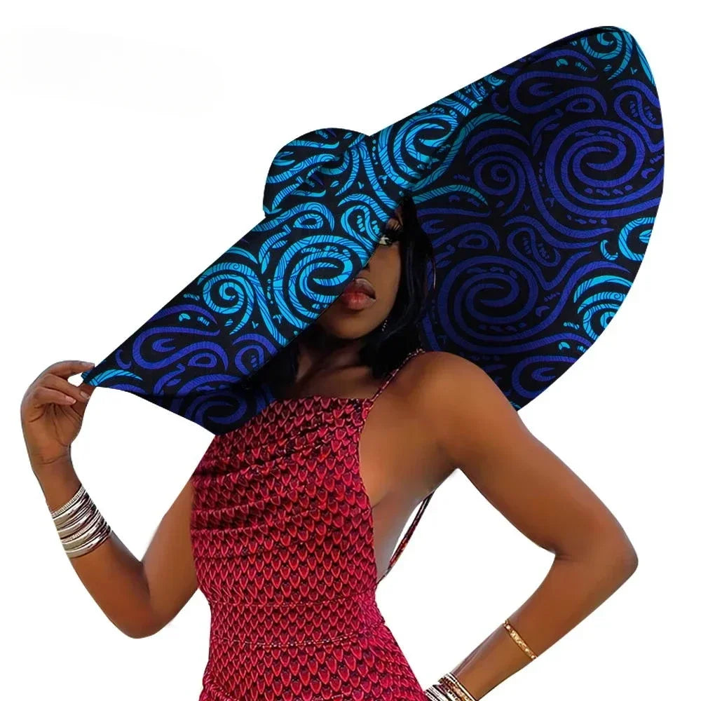 Chapeau de plage africain pour femmes, casquette Ankara à large bord, protection solaire, produit personnalisé, mode estivale