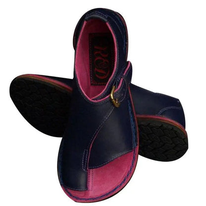 Femmes sandales chaussures d'été pour femmes rétro en cuir PU Peep Toe femmes pantoufle 2025 nouvelle plage boucle sangle plat Sandalias De Mujer