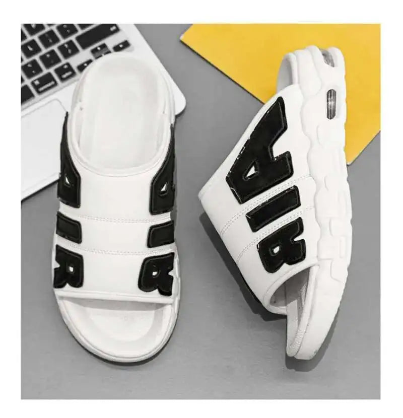 Sandales de styliste à coussin d'air pour hommes, pantoufles de sport douces et antidérapantes, chaussures pour hommes, nouvelle collection été 2025
