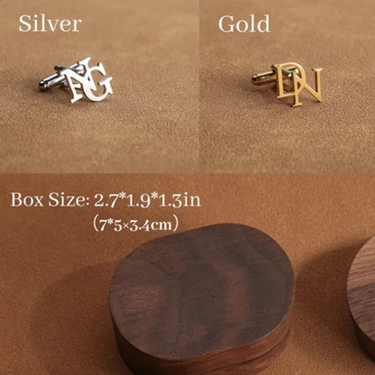 Boutons de manchette initials personnalisés pour les mariages. Préparez des cadeaux de mariage pour lui. Préparer les boutons de manchette pour les hommes. Préparez des cadeaux pour papa