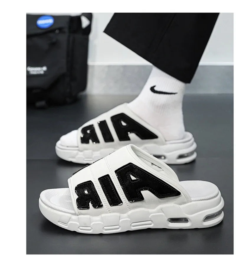 Nouveaux hommes d'été pantoufles homme coussin d'air pantoufles de créateur tongs pour hommes doux antidérapant pantoufles de sport pour hommes Chanclas Hombre