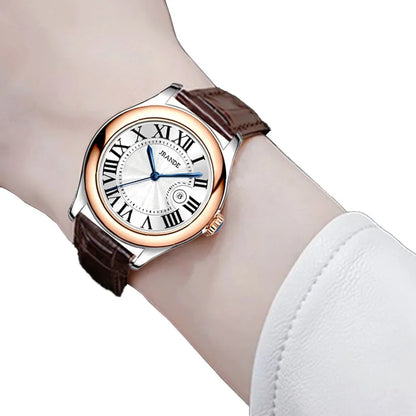 Montre femme élégante haut de gamme luxe Vintage montres pour femmes ronde dames horloge à main véritable CD ou boucle papillon