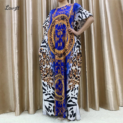 Mode nouveau Style fleur manches africain Dashiki imprimé fleuri taille ceinture coton Caftan dame été Maxi robes décontractées robes