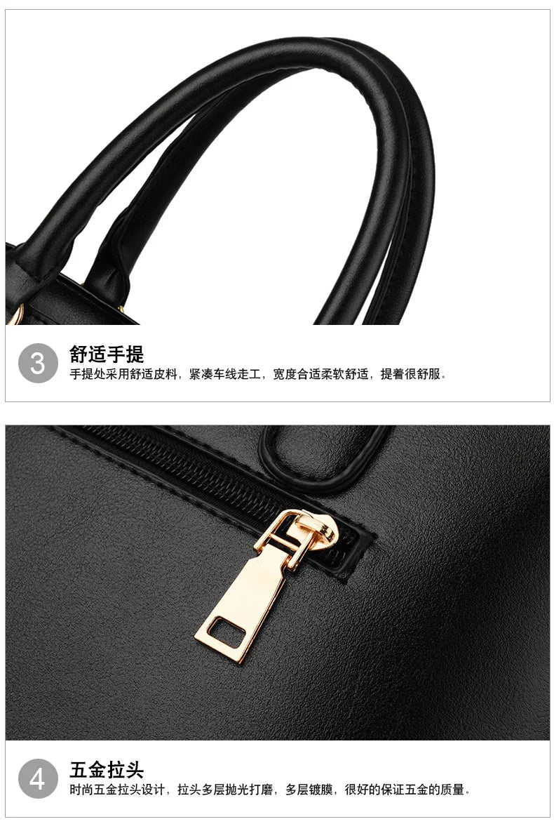 2 pièces/ensemble femmes sac à main en cuir sac fourre-tout dames sac à bandoulière haute capacité et polyvalent pour les femmes sac de messager