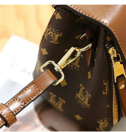 Sac à bandoulière imprimé de luxe pour femme, design de mode, accessoires en métal, marque initiée, sac à main féminin