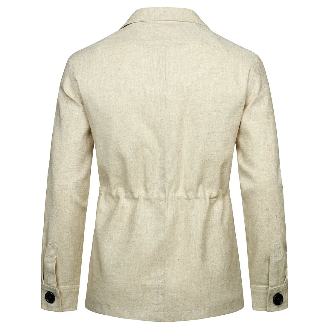Hommes manteaux Safari veste lin britannique rétro Gentry costume poches vêtements d'extérieur mode couleur unie mâle hauts Ropa Hombre