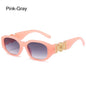 Lunettes de soleil Y2K irrégulières pour femmes et hommes, monture optique, nuances vintage, protection UV, design rose en métal, été