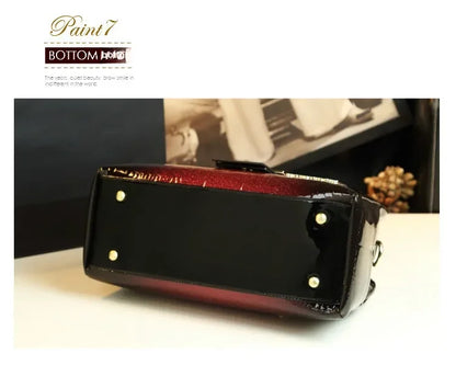 Sac à main multicouche en cuir souple pour femme, motif crocodile, coussin Boston, mères d'âge moyen, initié unique, nouveau, 2024