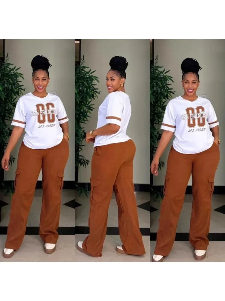 2 pièces femmes ensembles Dashiki africain nouveauté été printemps correspondant ensembles deux pièces ensembles haut pantalon costumes tenues vêtements 2025