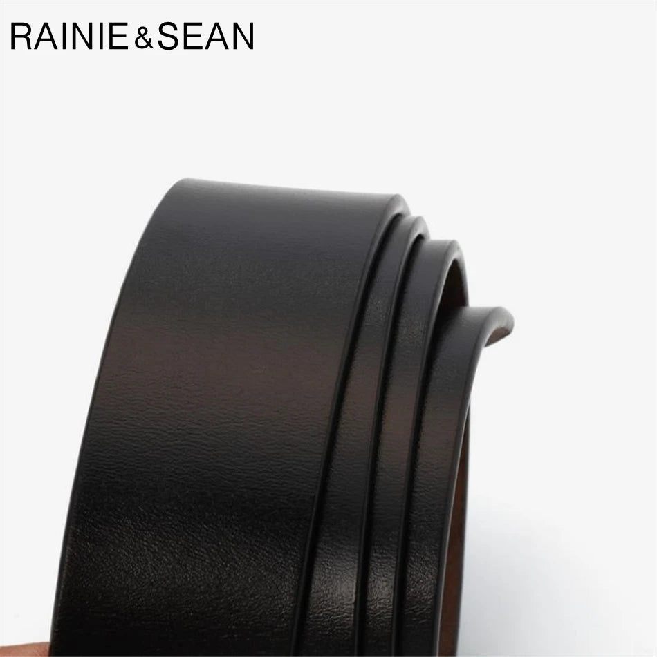RAINIE SEAN – ceinture blanche en cuir véritable pour femme, avec boucle ardillon, en peau de vache, rouge, noir, Camel
