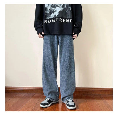 LAPPSTER-Jean baggy en denim pour homme et femme, pantalon droit, vintage, décontracté, hip hop, sarouel, collection 2023