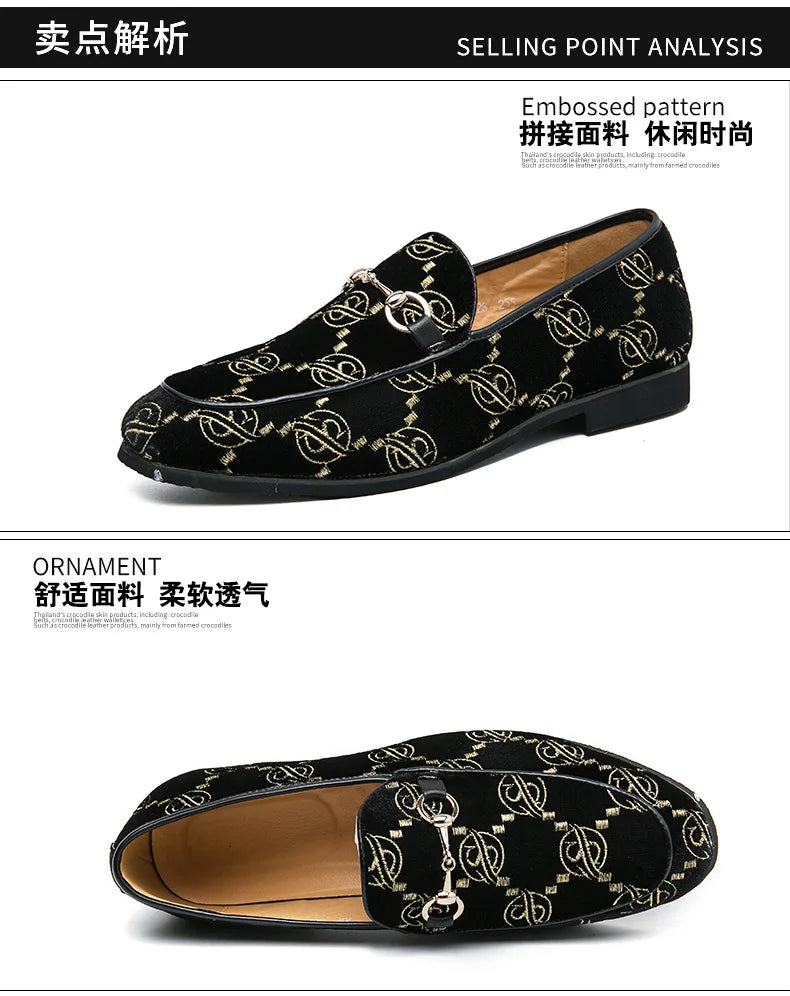 Mocassins de Luxe en Cuir Suédé pour Homme, Chaussures de Grande Taille, Décontractées, de Styliste, pour Robe de Mariée, Plates, Bleues