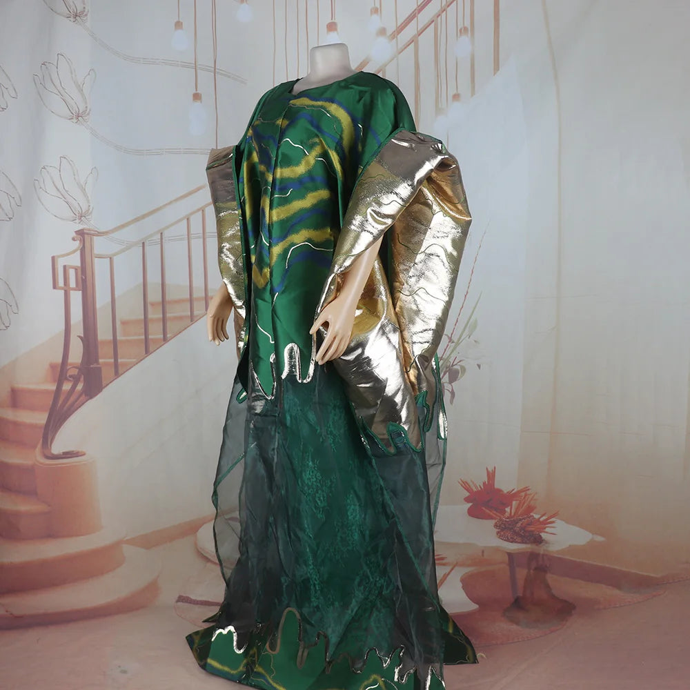 Robes africaines luxueuses pour femmes, grande taille, paire avec sous-vêtements en dentelle, vêtements afro-américains