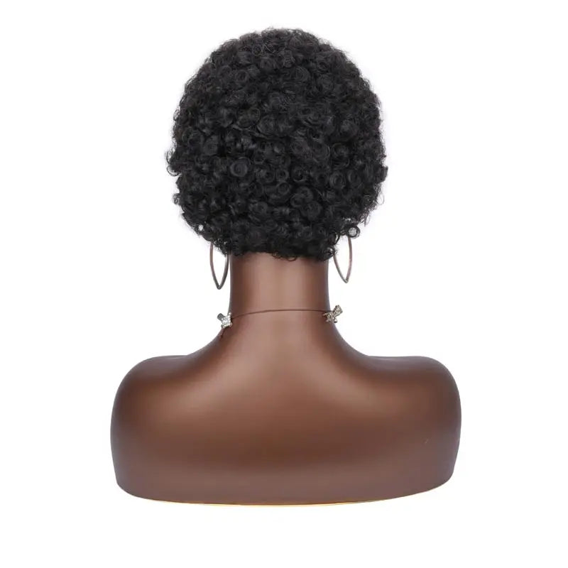 Perruque Afro Synthétique Courte Crépue Bouclée pour Femmes Noires, Blonde à Noire, Naturelle Comme Vrais Cheveux, Cosplay, ix