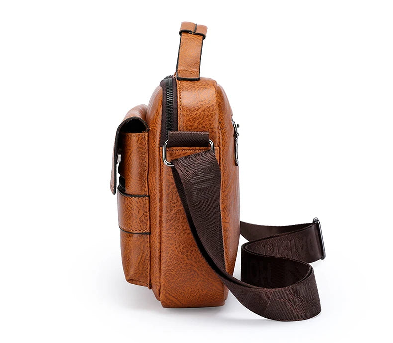 Sacs de messager de marque kangourou de luxe hommes en cuir sac à bandoulière décontracté pour hommes marron noir sac à bandoulière d'affaires sac à main masculin