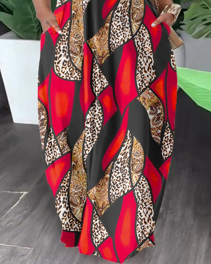 BERAKAH SUPRÊME -6 Robe longue en Polyester imprimé pour femmes africaines, Sexy, mode, manches courtes, Maxi, été, 2023