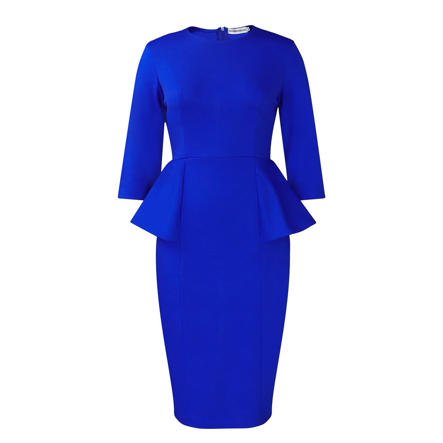 Robe Africaine Élégante à Manches 2025 et Col Rond pour Femme Tenue de Bureau à la Mode, Vêtements Africains, Été, 3/4