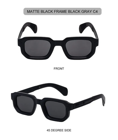 Polarisées Carré Punk lunettes de Soleil Hommes 2025 De Luxe Marque Classique Rectangle Lunettes De Soleil UV400 Conduite Lunettes De Mode En Plein Air Nuances