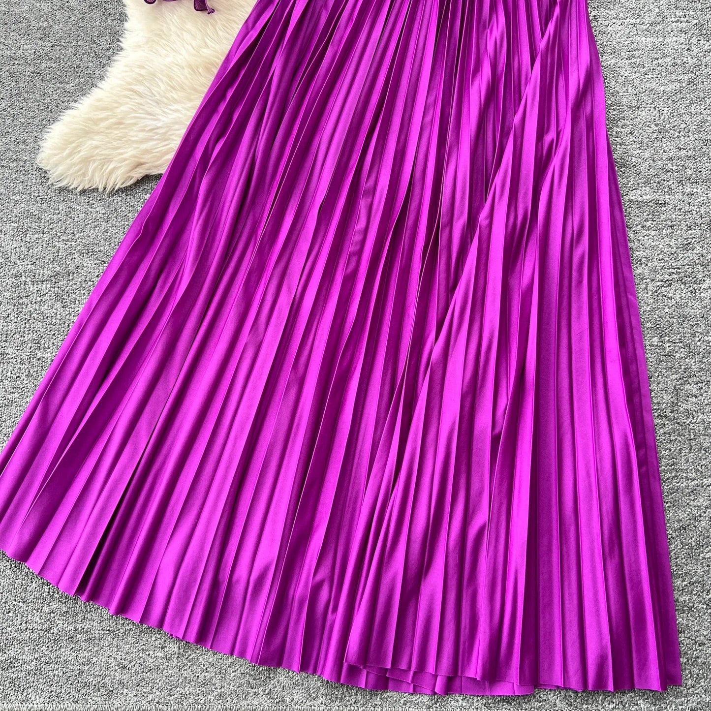 Miyake pli changement progressif couleur bord ondulé costume soleil jupe plissée à la mode et élégant deux pièces ensembles tenues pour femmes