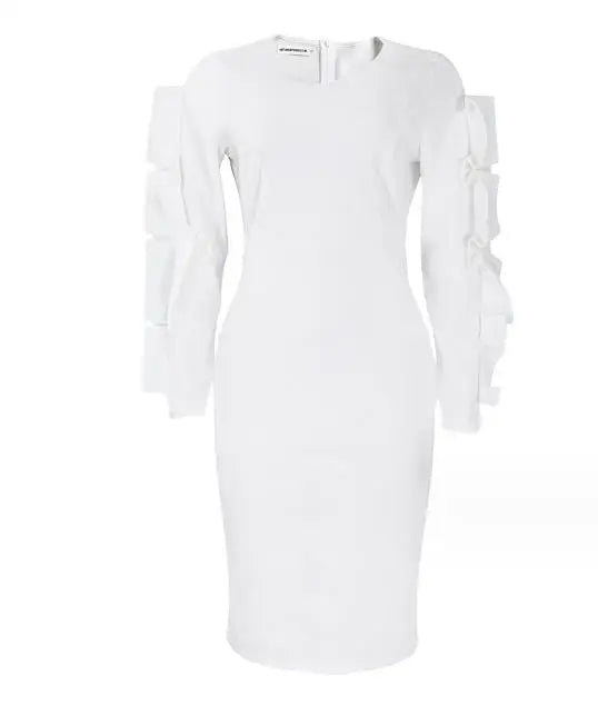 Robe pour femmes, mode automne 2023, tempérament de fête, élégante, bureau, manches longues, col rond, robes portefeuilles