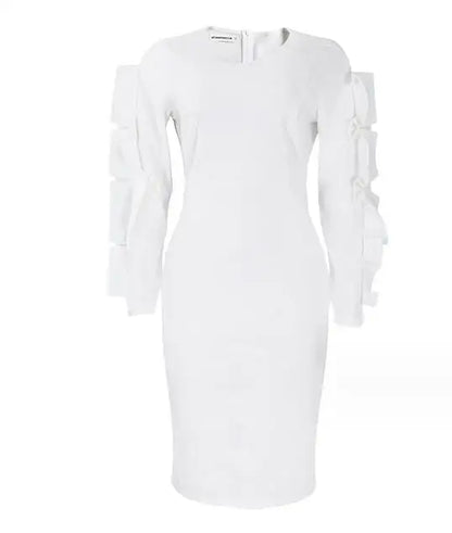 Robe pour femmes, mode automne 2023, tempérament de fête, élégante, bureau, manches longues, col rond, robes portefeuilles