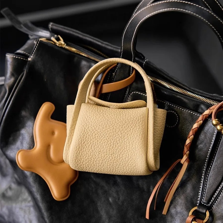 CKKUI cuir mignon Mini stockage Hobos sac dames rouge à lèvres clé petits sacs à main couleur unie à la mode écouteur porte-monnaie sacs