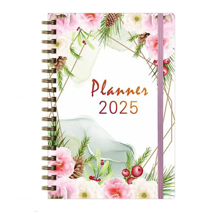 Anglais A5 Agenda livre à faire liste prendre des Notes 2025 calendrier planificateur bloc-Notes 12 mois Agenda hebdomadaire académique 365 jours bloc-Notes