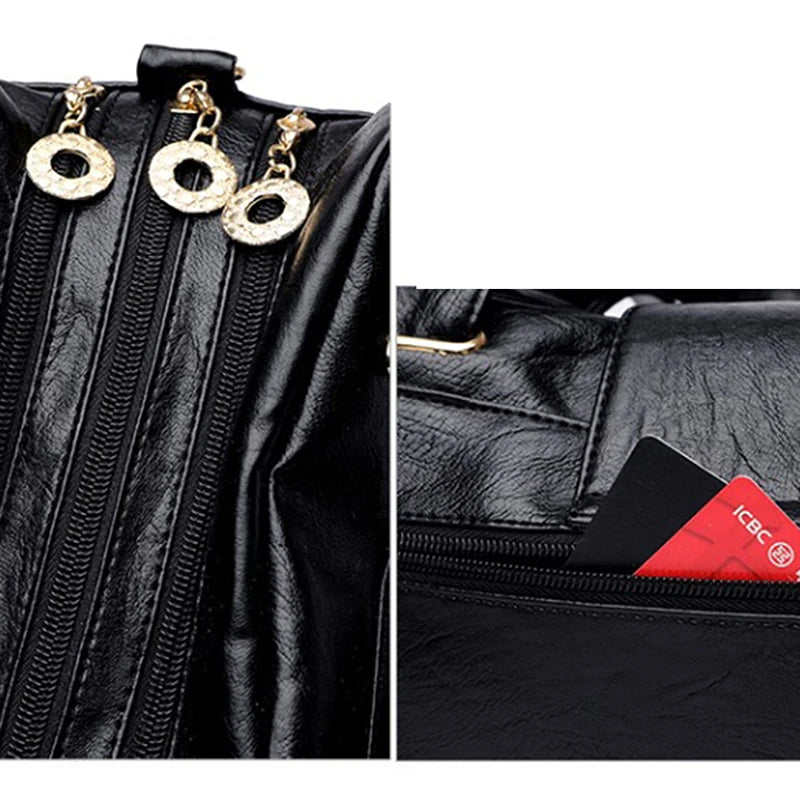 Sacs à main en cuir multicouches pour femmes, sac à poignée supérieure, sacs à main de qualité, designer de luxe féminin, grande capacité, Boston Ladies Sac A Main