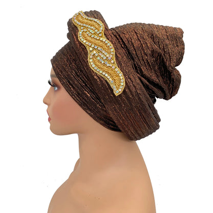 Mode africain Turban casquette femmes Autogele couvre-chef dame bandeau Nigeria mariage couvre-chef Turbante Mujer
