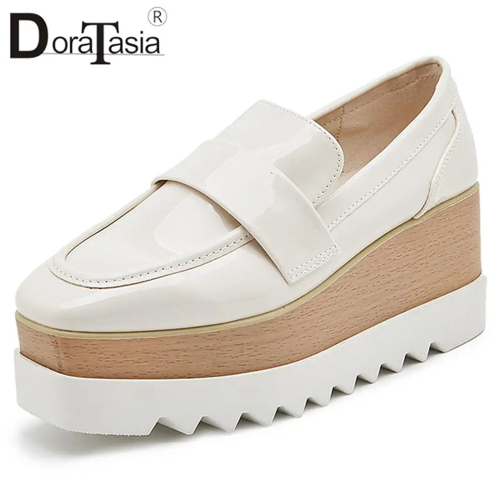 Plate-forme plate solide pour femmes, chaussures plates pour femmes, Parker carré, décontracté, printemps, automne, tout neuf, mode, strucgirls, loisirs