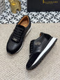 BILLIONAIRE BLSK CPRT chaussures peau de vache 2025 nouvelle broderie mode qualité confort mouvement hommes taille européenne 39-45 chaussures noires