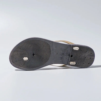 "Sandales tongs pour femmes avec strass, diapositives décontractées de plage pour vêtements d'extérieur, semelles plates et pantoufles d'été"