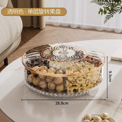 Boîte à snacks transparente multicouche, anti-poussière, acrylique, fruits secs, boîte de rangement pour bonbons et noix, salon moderne, conteneur solaire