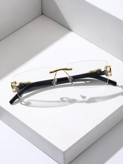 Lunettes de soleil rectangulaires sans cadre, lunettes de soleil personnalisées, à la mode, 03/Life, 1/2 pièces