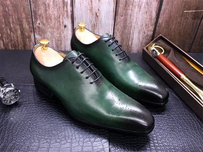 Chaussures d'affaires italiennes originales en cuir véritable faites à la main pour hommes, chaussures Derby à la mode pour marié et mariage, mocassins