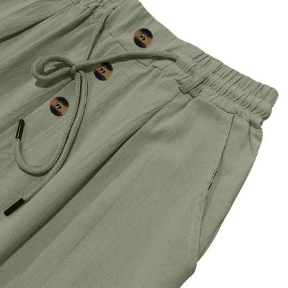 Pantalon de plage confortable en coton et lin pour hommes, sangle droite, haute qualité, décontracté, printemps et automne, nouvelle mode, 2025